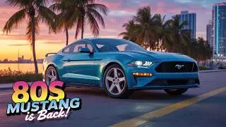 2026 Mustang GT Gets Insane 80s Miami Vice Paint Job