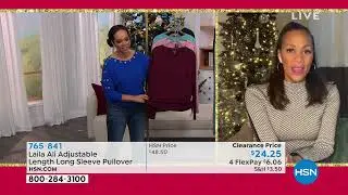 Laila Ali Adjustable Length Long Sleeve Pullover