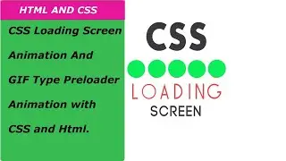 CSS loader animation with CSS and JavaScript project