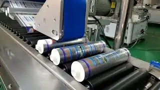 Automatic sealant cartridge tube horizontal type big tube labeling machine