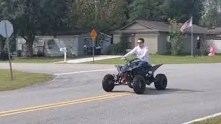 My son Mikey shaffer on the 2023 yfz450r special edition