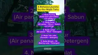5 Rahasia Laundry Yang Wajib Ibu- Ibu Tahu #tipslaundry