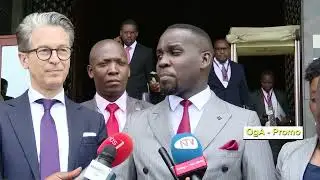 LOP Joel Ssenyonyi discusses  opposition matters with European Union delegates.