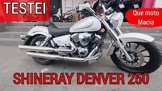 Testei SHINERAY DENVER 250 , que moto macia ! uma custom clássica de entrada. #shineray #denver250