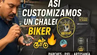  AS&Iacute; CUSTOMIZAMOS UN CHALECO BIKER 🔥🏍️