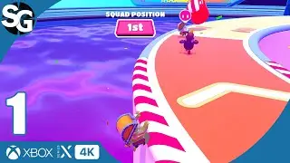 FALL GUYS Fame Pass 17 Gameplay (No Commentary) | Hearts & Hugs Event - Episode 1