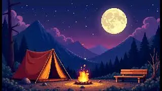 Cozy Pixel Campfire | Relaxing Lofi Music & Crackling Fire Sounds