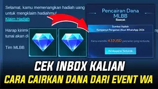 BURUAN LOGIN CEK INBOX KALIAN DIAMOND GRATIS! CARA CAIRKAN DANA DARI EVENT WEB KAITKAN WHATSAPP MLBB
