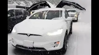 Зарядка Tesla model X Dual motor в -16 мороза