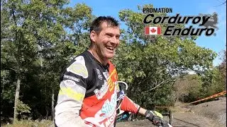 David Knight with Lee Martin on Greens Mnt at The Corduroy Enduro - Canada