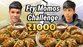 😱 Fry Momos Challenge | 1 Minute Me Khatam? | Win ₹1000 | Foodbite Challenge | #shorts