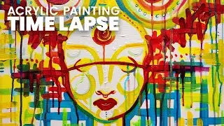 Time lapse of an acrylic painting | Eva Salyer Art #amsr #timelapse #acrylicpainting