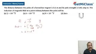 Magnetic Field Induction Calculation NEET 12th Physics Magnetism and Natural Magnets