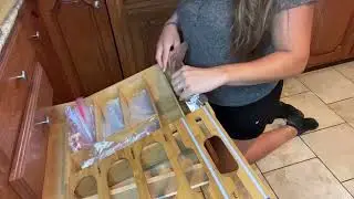 6 in 1 Bamboo Foil and Plastic Wrap Organizer - Heartome Well-organized Ziplock Bag Organizer
