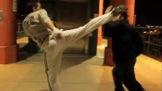Kickboxing vs Karate Tricking | Martial Arts Fight Scene