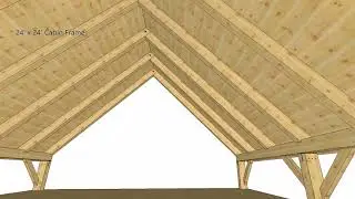 24' x 24' Post & Beam Cabin Frame 3D-360 Walkthrough
