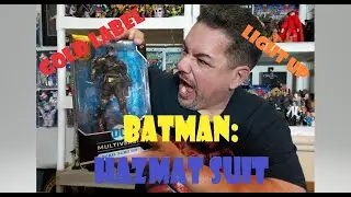 McFarlane Toys, GOLD LABEL Batman in Hazmat Suit( LIGHT UP), DC Multiverse,  unboxing and review...