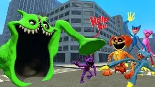 NEW I BECOME ROBLOX HUNGRY WORM 3 SEA EATER VS HUGGY WUGGY FROM POPPY PLAYTIME TAKES THE CITY | Gmod