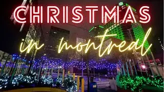Christmas Market Montreal, Canada,Magical Christmas Town, winter walk through downtown Montreal