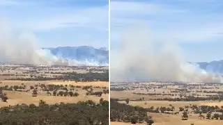 Bush fire sweeps through the town of Moyston, Victoria | Residents urged to leave their homes