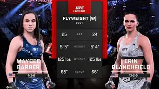 UFC 5 Woman Flyweight Maycee Barber (США) - Erin Blanchfield (США)