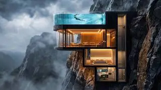 He Built a Secret House Inside a Mountain Cliff (ASMR) | Hidden Vertical Rock Shelter &ndash; Full Build