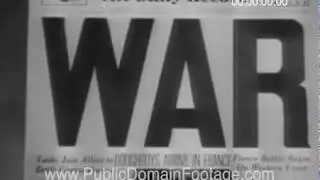 American soldiers arrive in France in World War One  archival footage