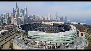 Soldier Field Fly Over - Chicago Bears - Drone Footage in Chicago