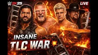 Insane TLC War : Roman reign vs Cody Rhodes vs Undertaker vs Brocklessnar vs Mark Henry WWE2K25live