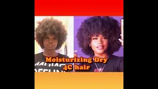 How to moisturize extremely Dry 4C hair & Style A Perfecf Afro