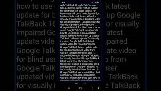 Superb TalkBack 16 AI features for blind read images in multiple languages using TalkBack AI