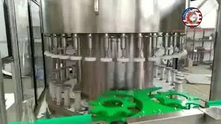 Automatic wine bottle vacuum type rotary filling machine empty running video before shipment