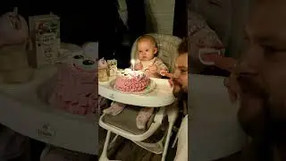 Baby Grabs Birthday Candle with His Hand