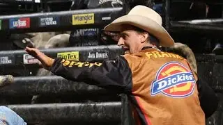 WRECK: Frank Newsom takes a hit from Western Way (PBR)