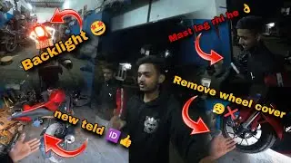 R15V4 backlight modification💥 new tell🆔 remove wheel cover & crash gard😑  big reason😮&zwj;💨👊RIDER RAHUL 