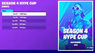 HOW TO REGISTER FOR THE SEASON 4 HYPE CUP (Fortnite Season 4 Tournament)