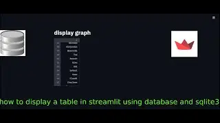 how to display table using streamlit and sql