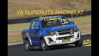 Holly racing a V8 SuperUte for the first time. Sydney Motorsport Park. July 23