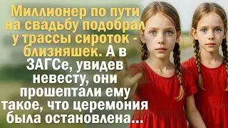 Миллионер по пути на свадьбу подобрал у трассы сироток-близняшек… А в ЗАГСе, увидев невесту...