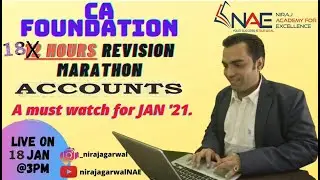 CA Foundation | Marathon | Accounts | Jan21 | Live 18 hours | Part I