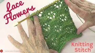 Knitted Lace Flowers - Geometric Knitting Pattern - V Shape Knit