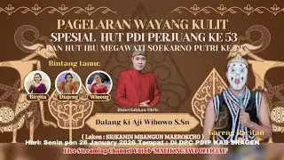 🔴🟢▶️LIVE WAYANG KULIT DI KANTOR DPC PDI P KAB.SRAGEN DALANG AJI WIBOWO S.SnMALIK