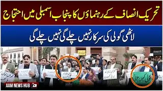 Protest by Tehreek-e-Insaf leaders in Punjab Assembly | Release Imran Khan |AAM NEWS HUB