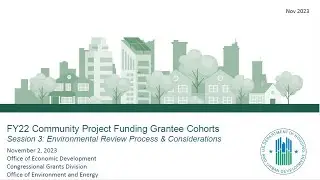 CPF Cohorts for FY 2022 Grantees - Cohort 1 - Session 3