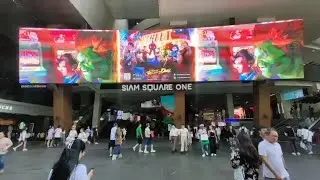 Lecede cases 24x4.8m outdoor P5 led billboard fixed installation video wall for advertising.
