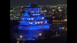 Osaka, Japan: A Long Hike from Downtown up to Osaka Castle - No Narration, Just A Peaceful Walk