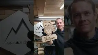 Ein Eulen-Namensschild aus dem Laser 🤩 #lasercutting #laserengraving #holzwerkstatt