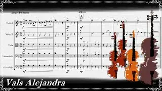 VALS ALEJANDRA ARREGLO PARA QUINTETO DE CUERDAS🎶PDF SCORE PARTITURE ALEXANDRA WALST STRINGS
