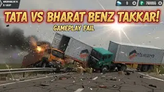 TATA Vs Bharat benz Truck Master Game Play ⏯️ टक्कर Ho 🥺 गई भाई 