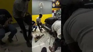 Jeep Wrangler bumper installed in a Mahindra Thar